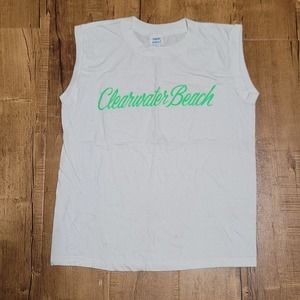 Vtg Clearwater Beach Florida Muscle Tank Top